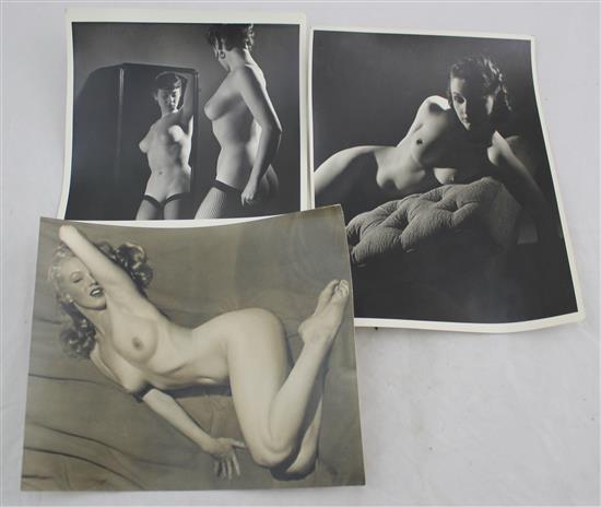 Horace Roye (1906-2002) and others. A collection of 1960s black and white nude glamour photographs, 8.25 x 6.25in. (90)